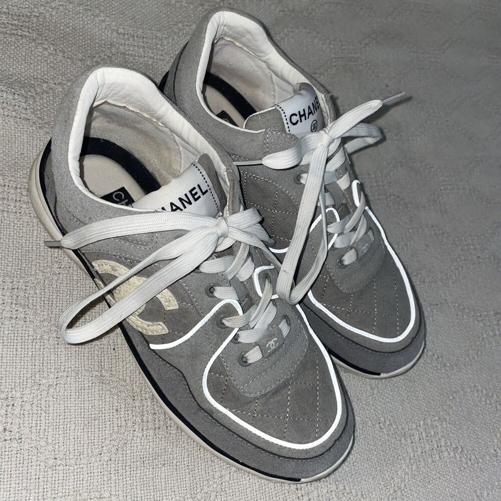 Chanel Women’s Athletic Shoes Size 40 U.S. 9 M Gray Athleisure Activewear